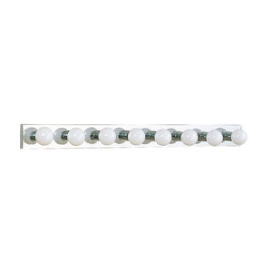 Center Stage 8 Light 48 inch Chrome Bath Vanity Wall Sconce Wall Light