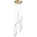 Typha LED 12 inch Aged Brass Multi Pendant Ceiling Light