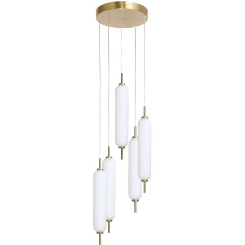 Typha LED 12 inch Aged Brass Multi Pendant Ceiling Light