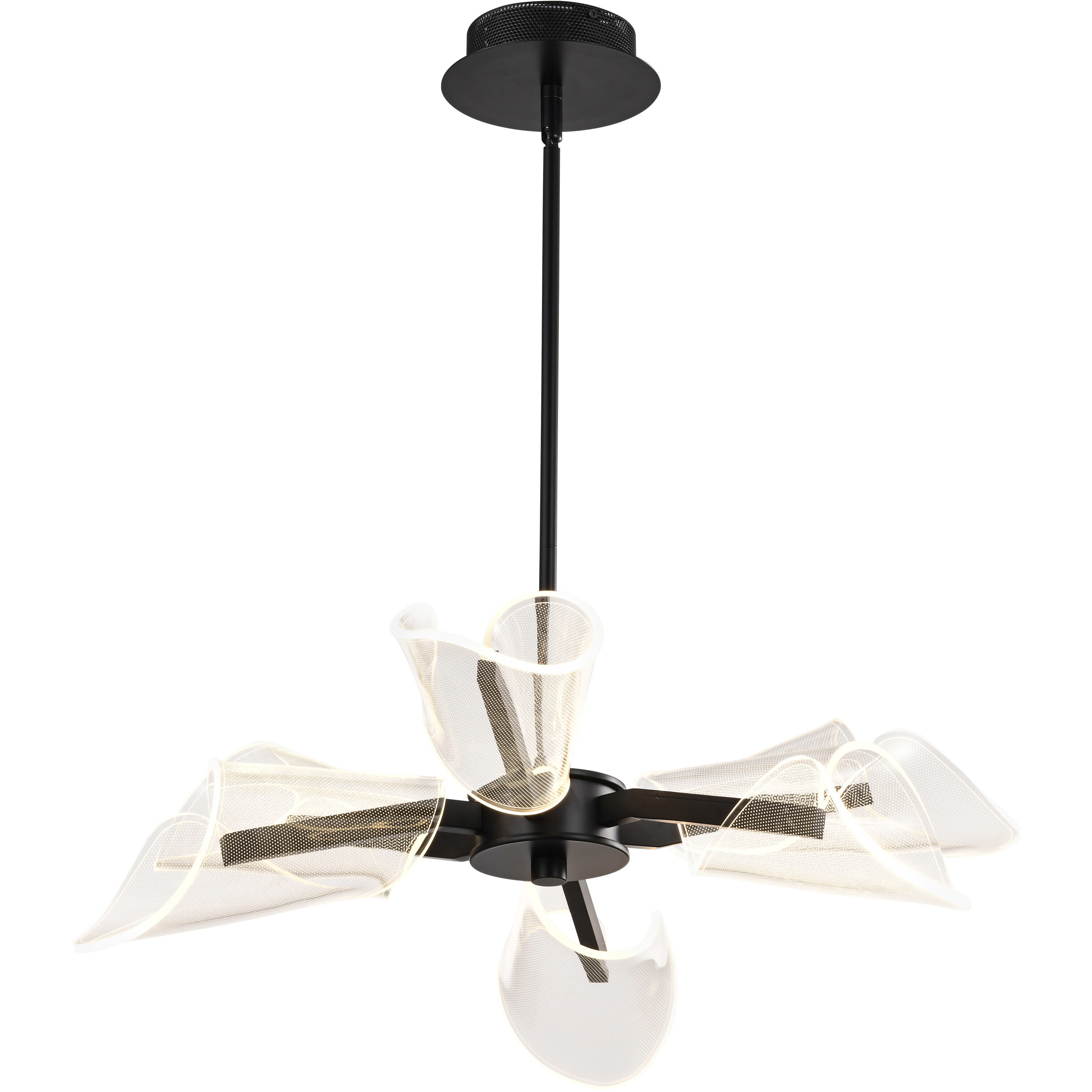 Sedona LED 28 inch Matte Black Chandelier Ceiling Light