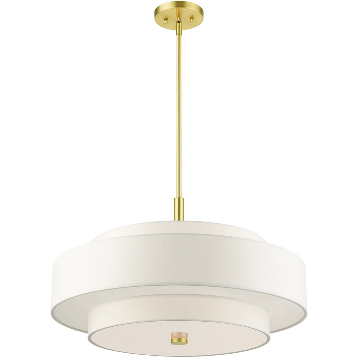 Meridian 5 Light 24 inch Satin Brass Chandelier Ceiling Light