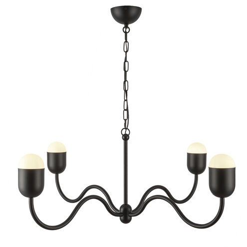 Alora Mood Effie 4 Light 39 inch Matte Black Chandelier Ceiling Light