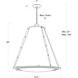 French Maid 3 Light 25.5 inch Blue and Polished Nickel Chandelier Ceiling Light