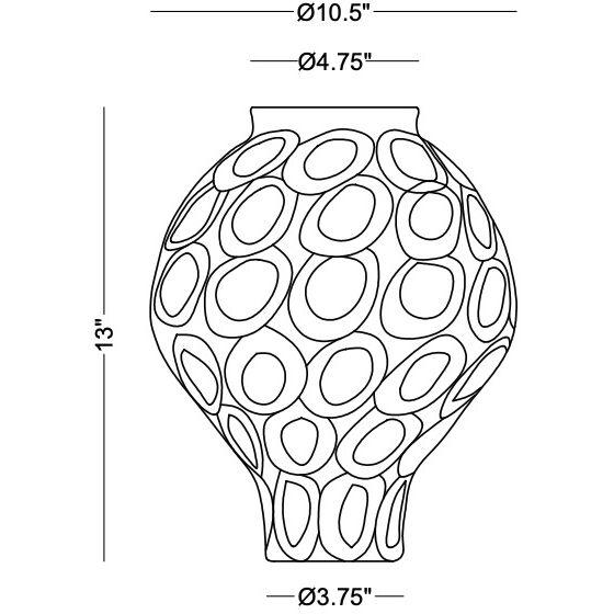 Tessa 13 X 3.75 inch Vase