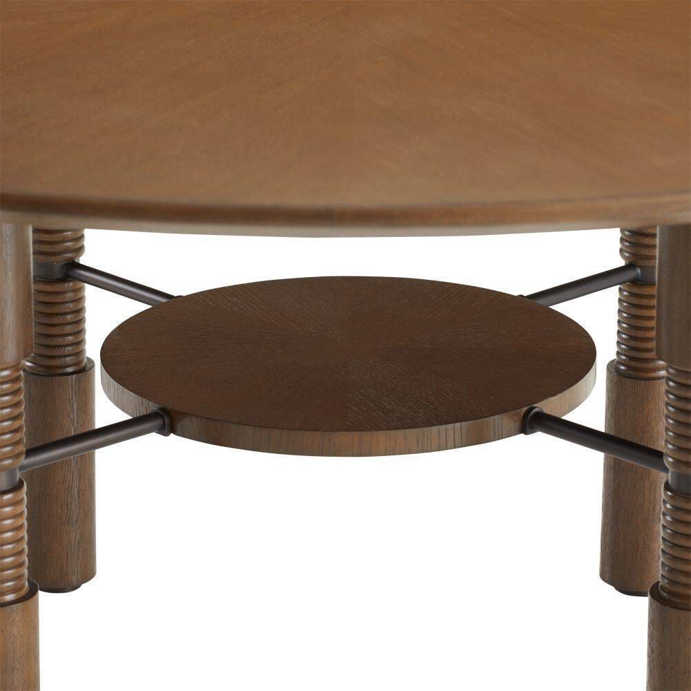 Heger 65 inch Tortoise and Bronze Dining Table
