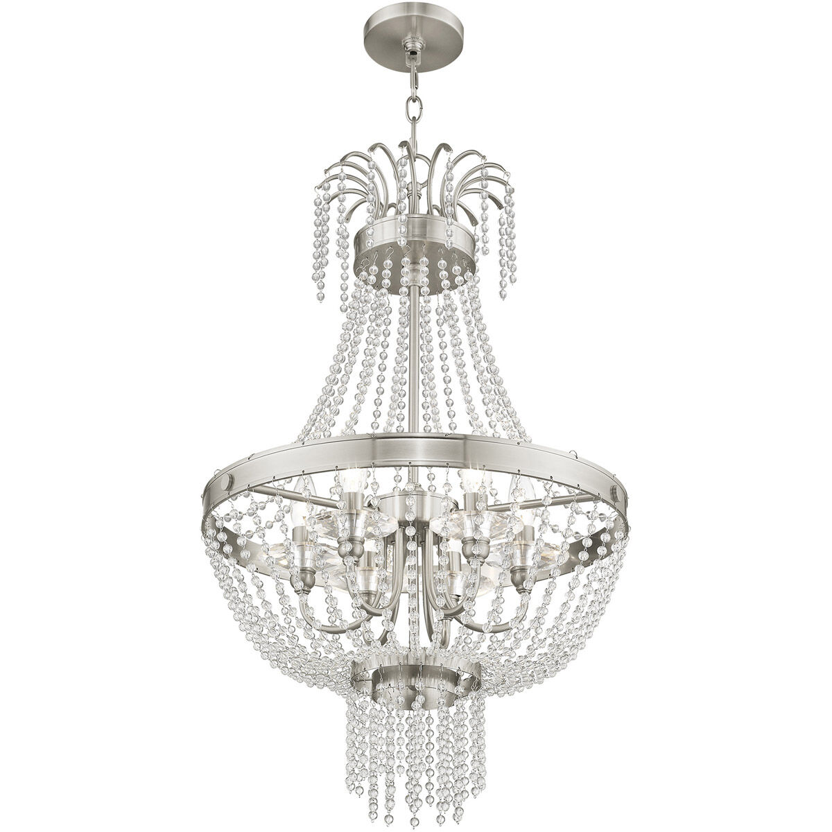 Valentina 6 Light 18 inch Brushed Nickel Pendant Ceiling Light