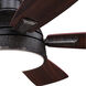 Walton 52 inch Gold Stone with Dark Bronze-Mocha Blades Ceiling Fan, Integrated Dimmable Remote