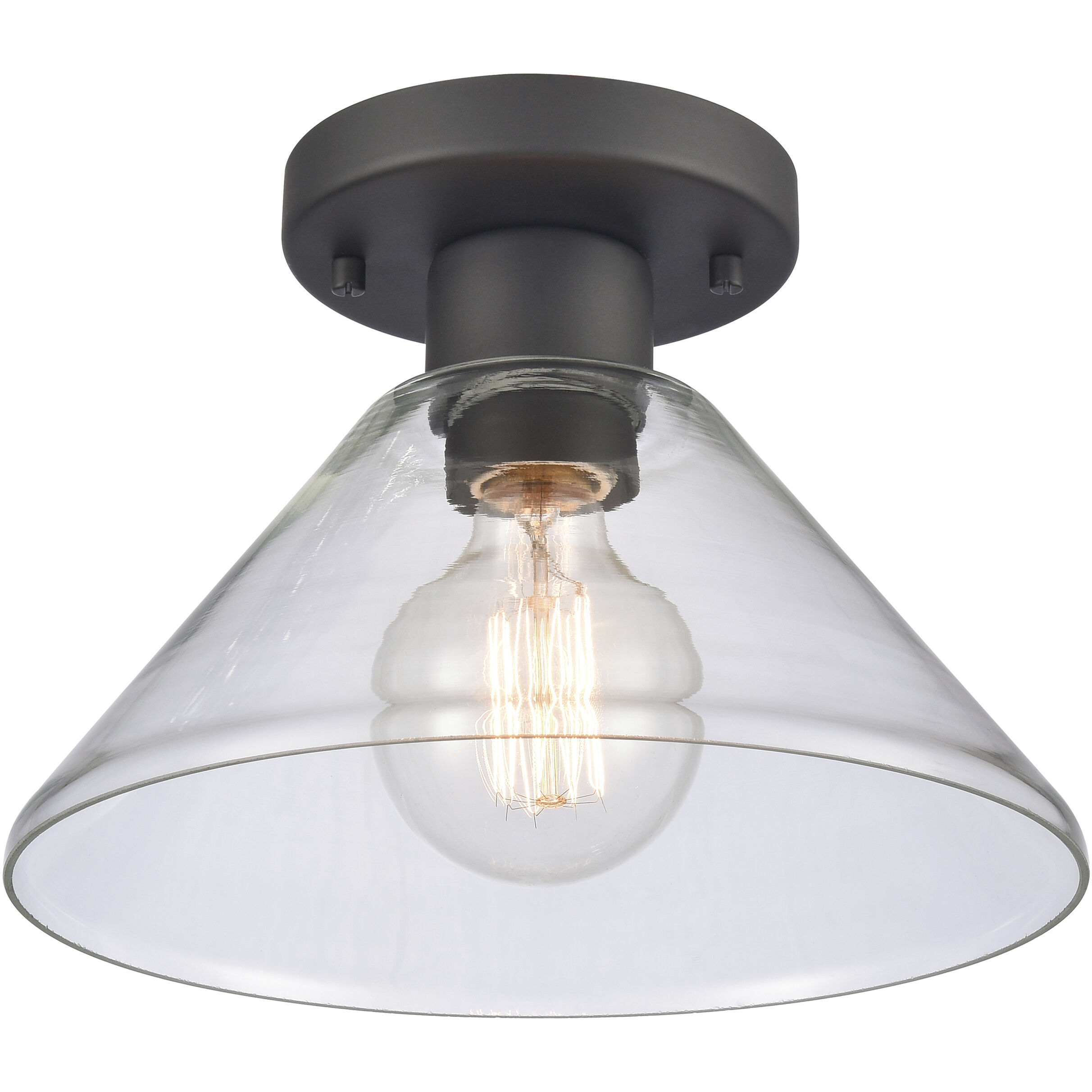 Vivica 1 Light 10 inch Matte Black Flush Mount Ceiling Light