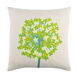 Agapanthus 20 X 20 inch Teal and Grass Green Throw Pillow