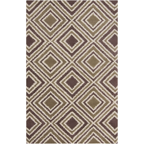Naya 156 X 108 inch Taupe, Eggplant, Cream Rug