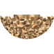Cora 3 Light 16 inch Soft Gold Flush Ceiling Light