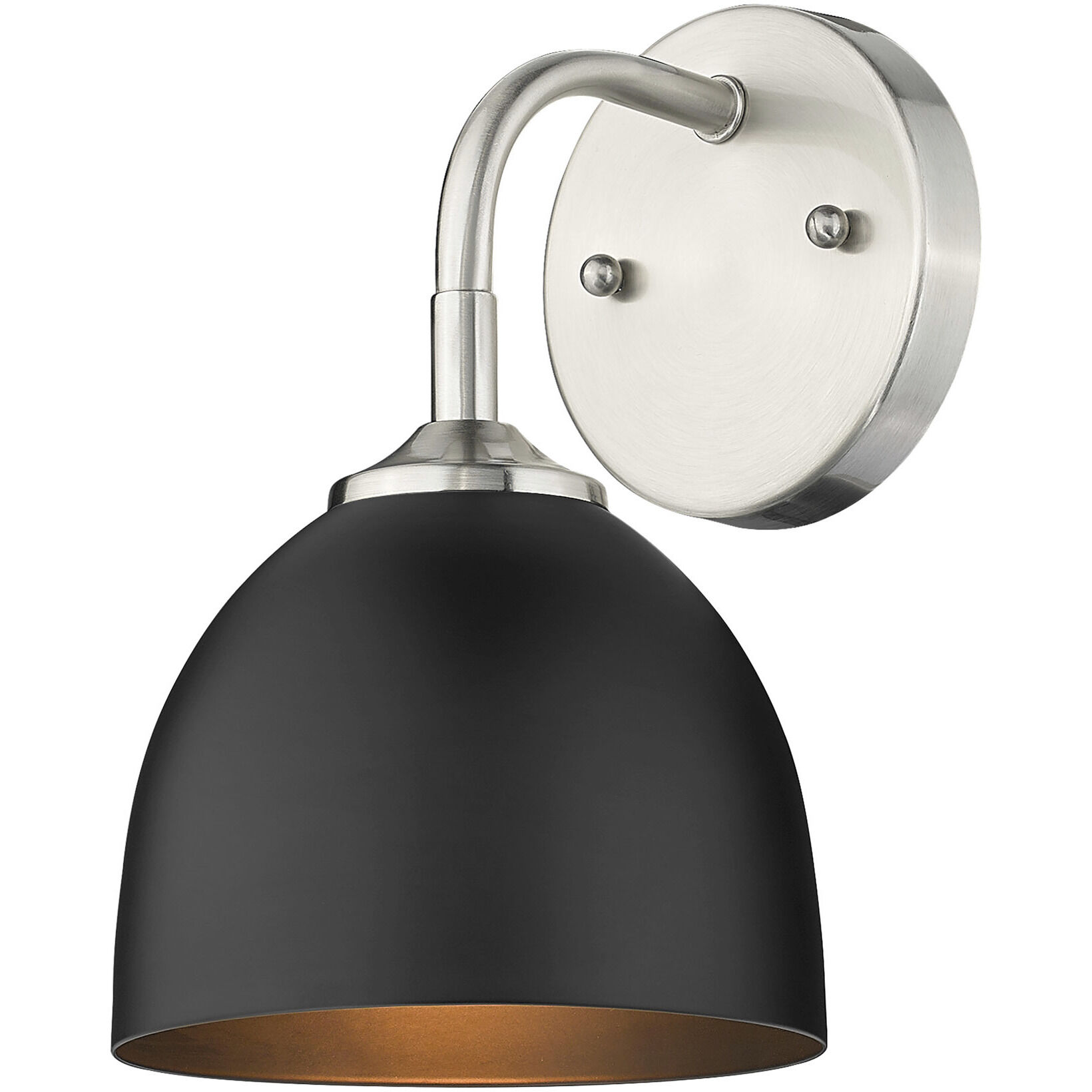 Yep Zoey 1 Light 6.38 inch Pewter Wall Sconce Wall Light in Matte Black