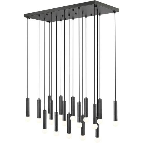 Stari Linear Chandelier Ceiling Light in Matte Black