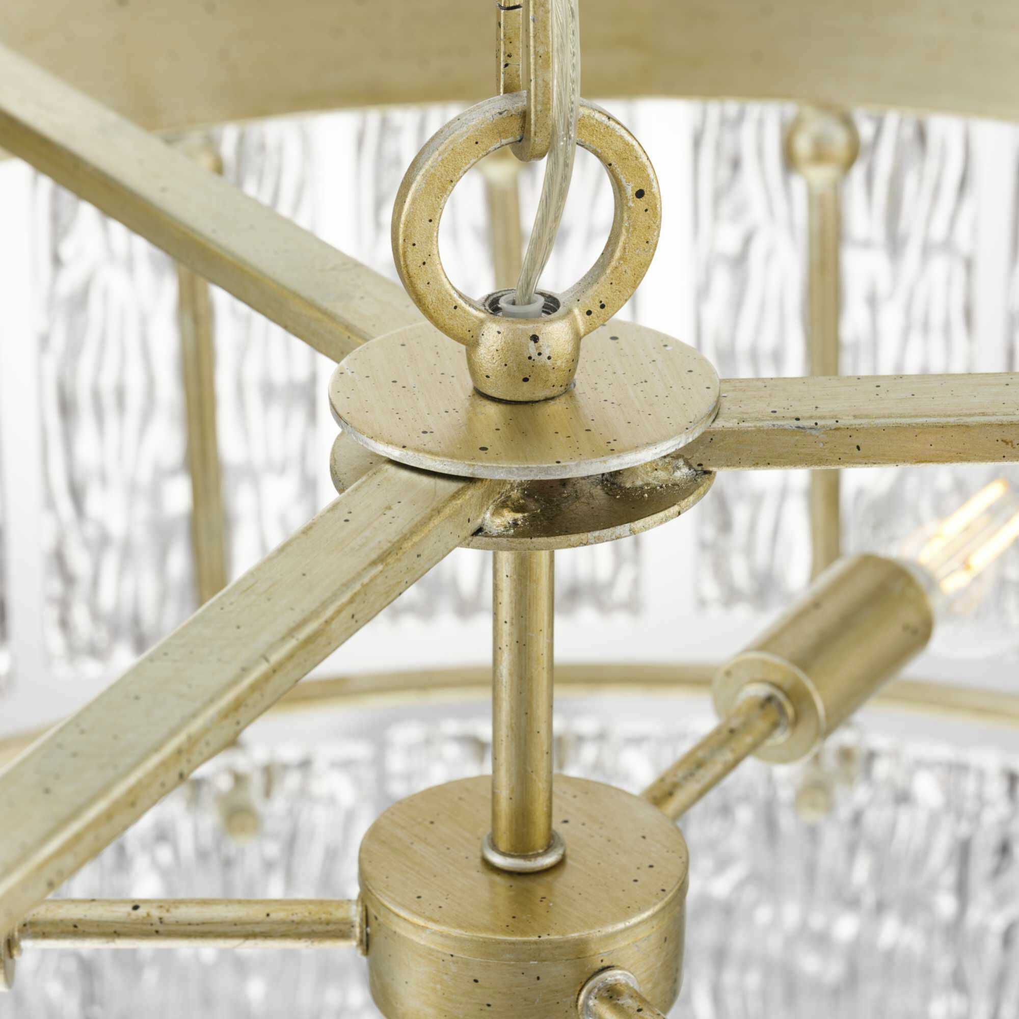 Chevall 6 Light 24.87 inch Gilded Silver Chandelier Ceiling Light, Design Series