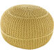 Dita 14 inch Bright Yellow Outdoor Pouf, Round
