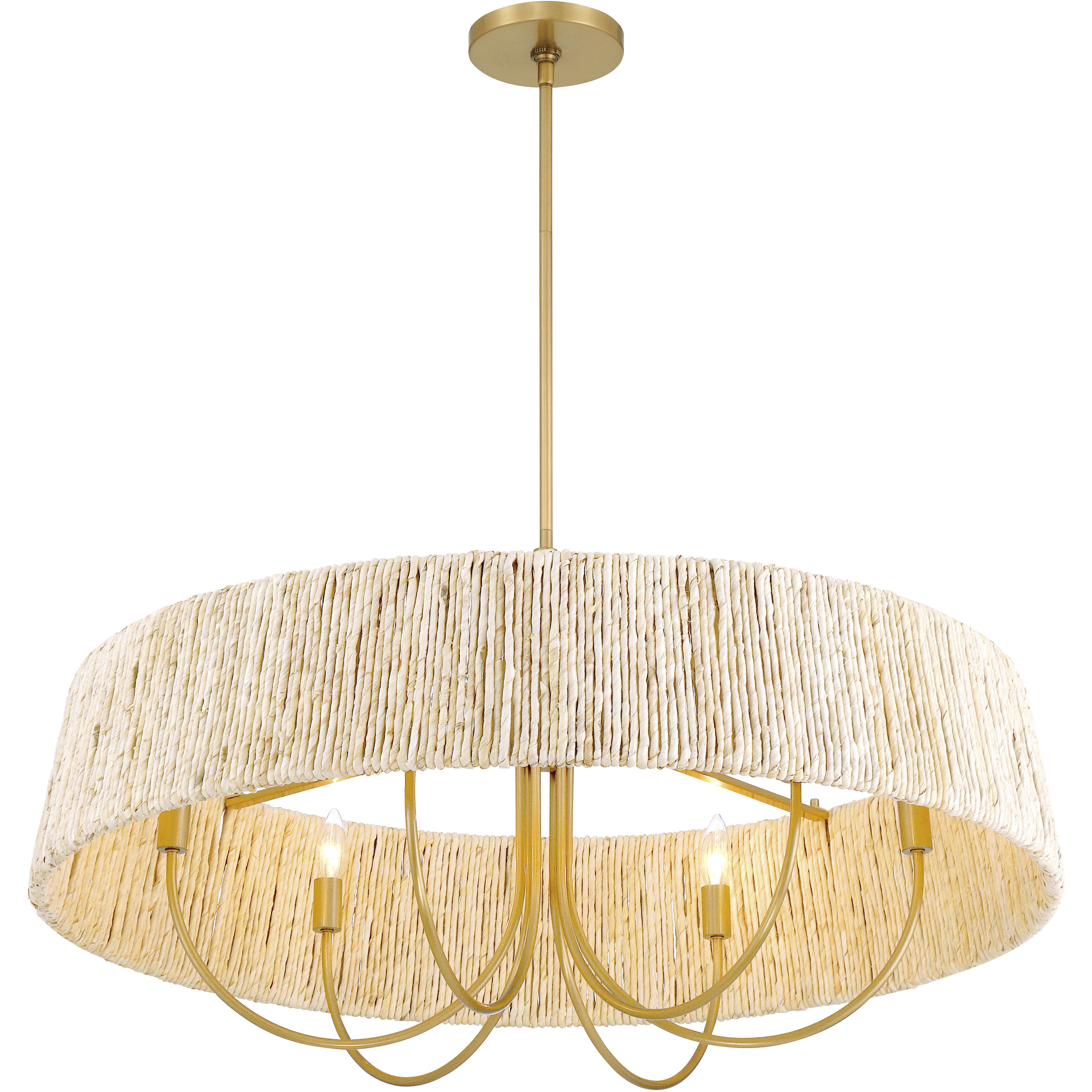 Hellia 6 Light 36 inch Legacy Brass Pendant Ceiling Light
