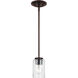 Oslo 1 Light 4 inch Bronze Mini-Pendant Ceiling Light