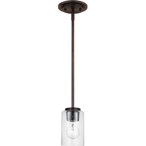 Oslo 1 Light 4 inch Bronze Mini-Pendant Ceiling Light