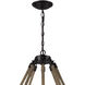 Natural Rope 8 Light 41 inch Aged Bronze with Natural Chandelier Ceiling Light
