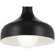 Sisu LED 8 inch Black Semi Flush Mount Ceiling Light