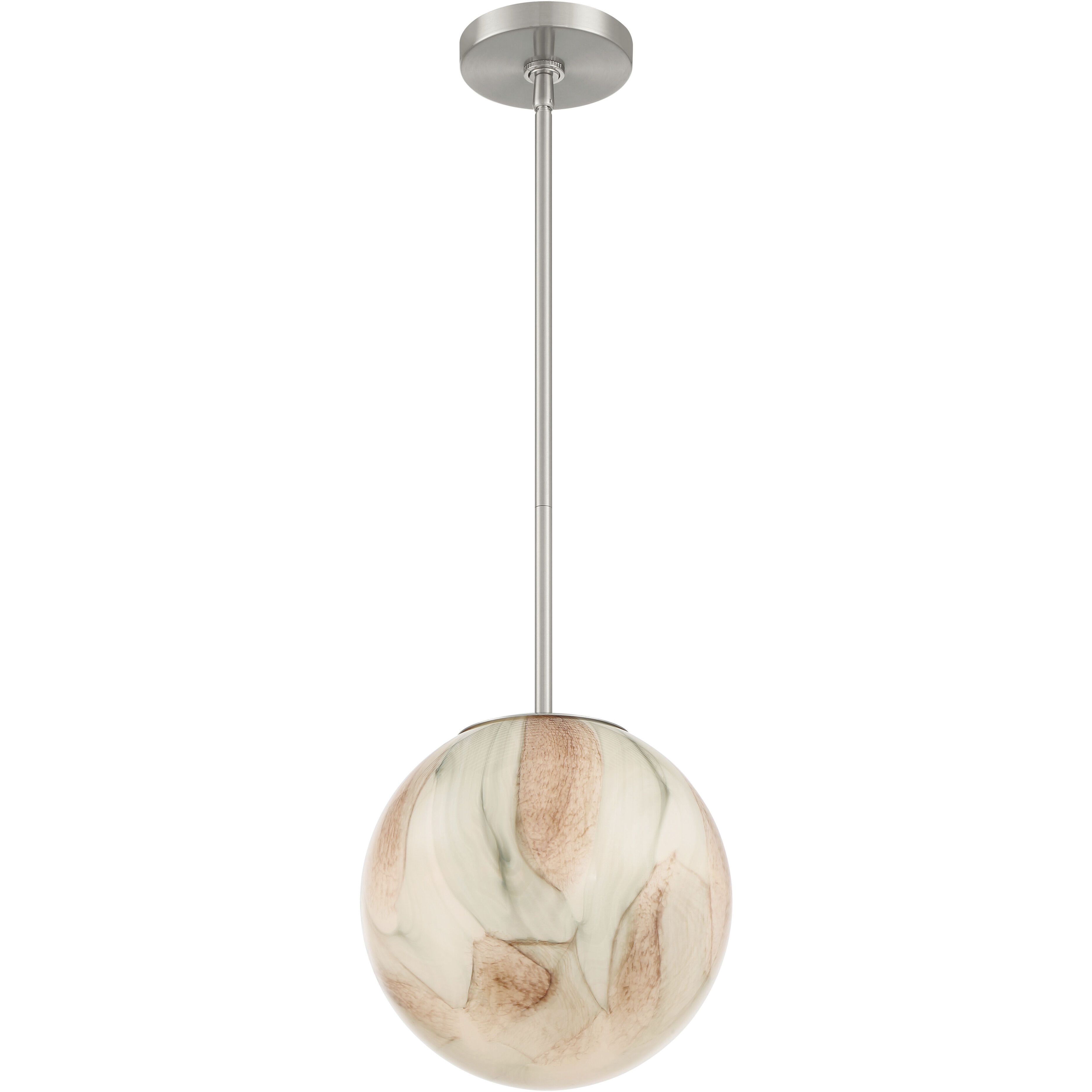 Desert 1 Light 10 inch Brushed Nickel Pendant Ceiling Light