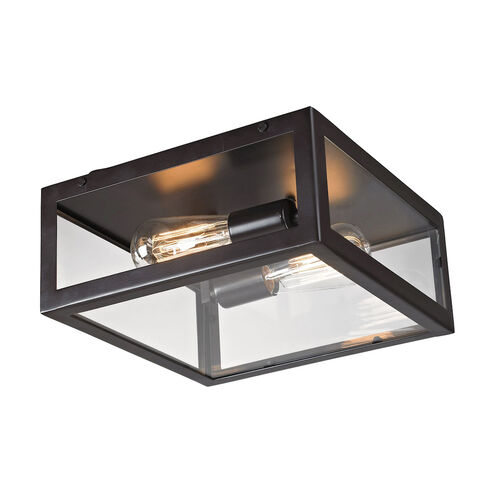 Homer 2 Light 12 inch Oil Rubbed Bronze Flush Mount Ceiling Light