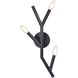 Morgan 3 Light 8.5 inch Matte Black Wallchiere Wall Light