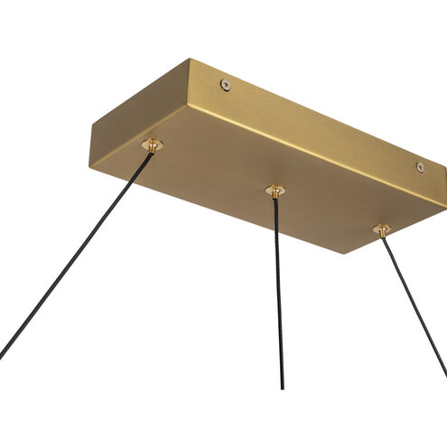 Elixir Linear Pendant Ceiling Light in Brushed Gold
