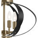 Cecil LED 17.75 inch Champagne Bronze with Black Flush Mount Ceiling Light
