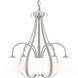 Sweeping Taper 5 Light 24 inch Sterling Chandelier Ceiling Light, 5 Arm