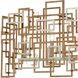 Gridlock 6 Light 44 inch Matte Gold Linear Chandelier Ceiling Light