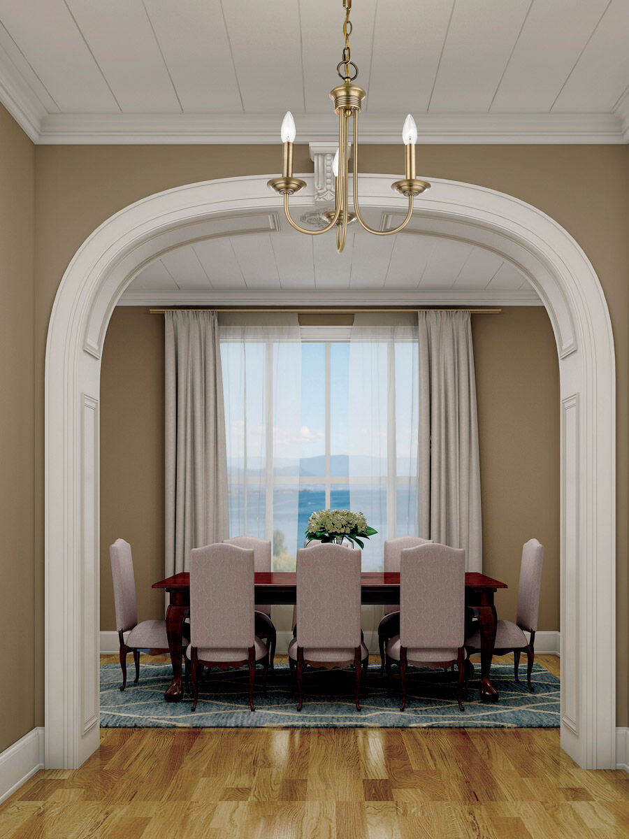 Estate 3 Light 14 inch Antique Brass Mini Chandelier Ceiling Light