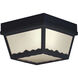 Wavy 1 Light 8 inch Black Outdoor Flush Mount
