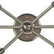 Simone 6 Light 36 inch Polished Nickel with Satin Pewter Accents Sconce Wall Light