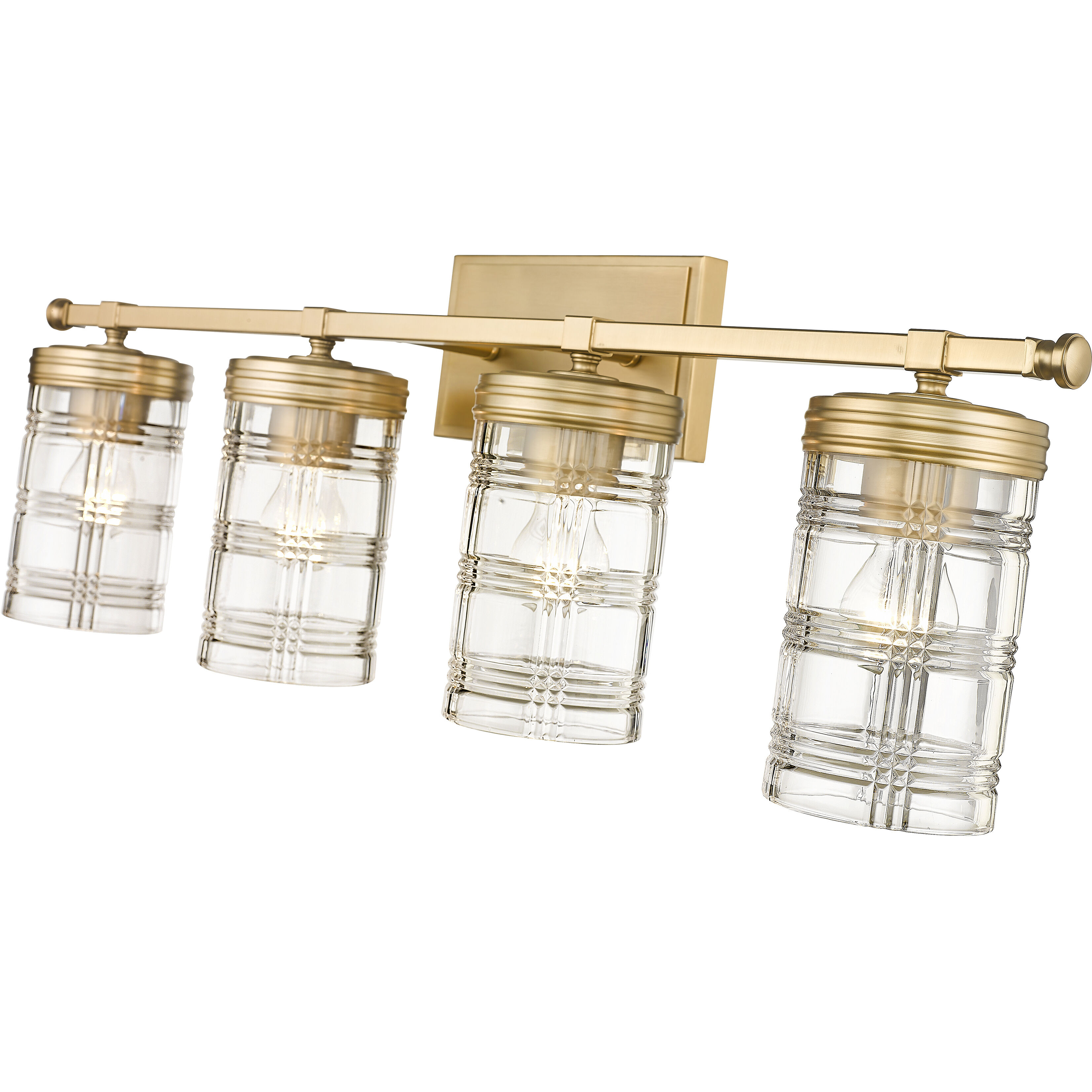 Archer 4 Light 32.75 inch Heirloom Gold Vanity Wall Light in Heritage Gold