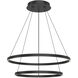 Cerchio LED 31.5 inch Black Chandelier Ceiling Light