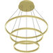 Cerchio LED 31.5 inch Brushed Gold Chandelier Ceiling Light