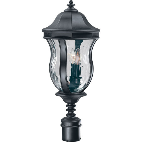 Monticello 3 Light 23 inch Black Outdoor Post Lantern
