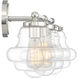 Vintage 3 Light 26 inch Polished Nickel Bathroom Vanity Light Wall Light
