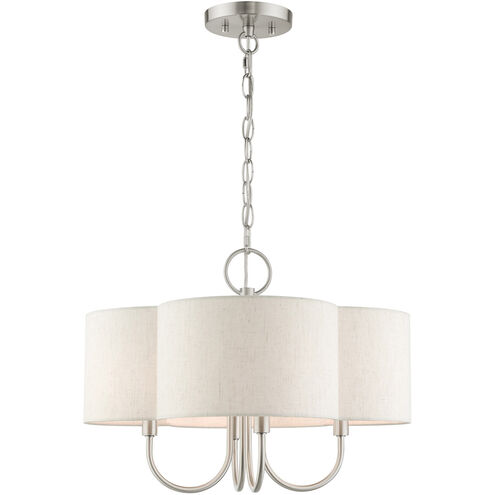 Solstice 4 Light 18 inch Brushed Nickel Chandelier Ceiling Light