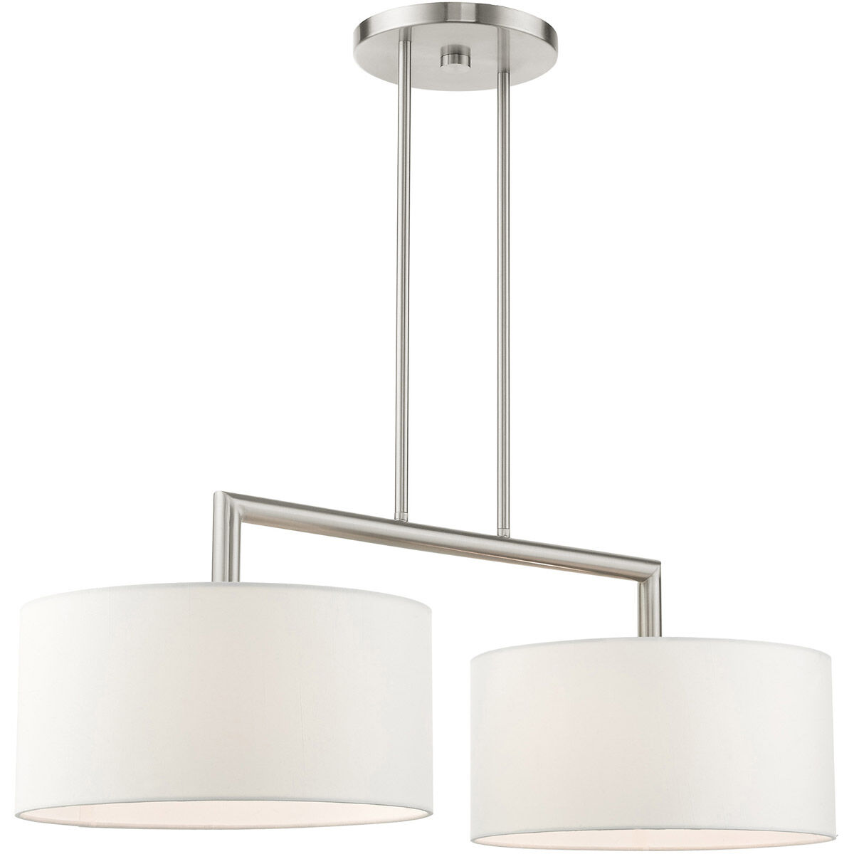 Meridian 2 Light 35 inch Brushed Nickel Linear Chandelier Ceiling Light