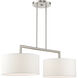 Meridian 2 Light 35 inch Brushed Nickel Linear Chandelier Ceiling Light