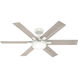 Georgetown 52 inch Fresh White with Light Gray Oak Blades Ceiling Fan