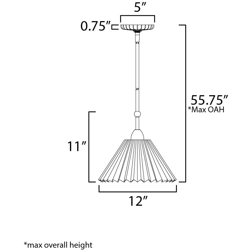 Kismet 1 Light 12 inch Gold Leaf Single Pendant Ceiling Light