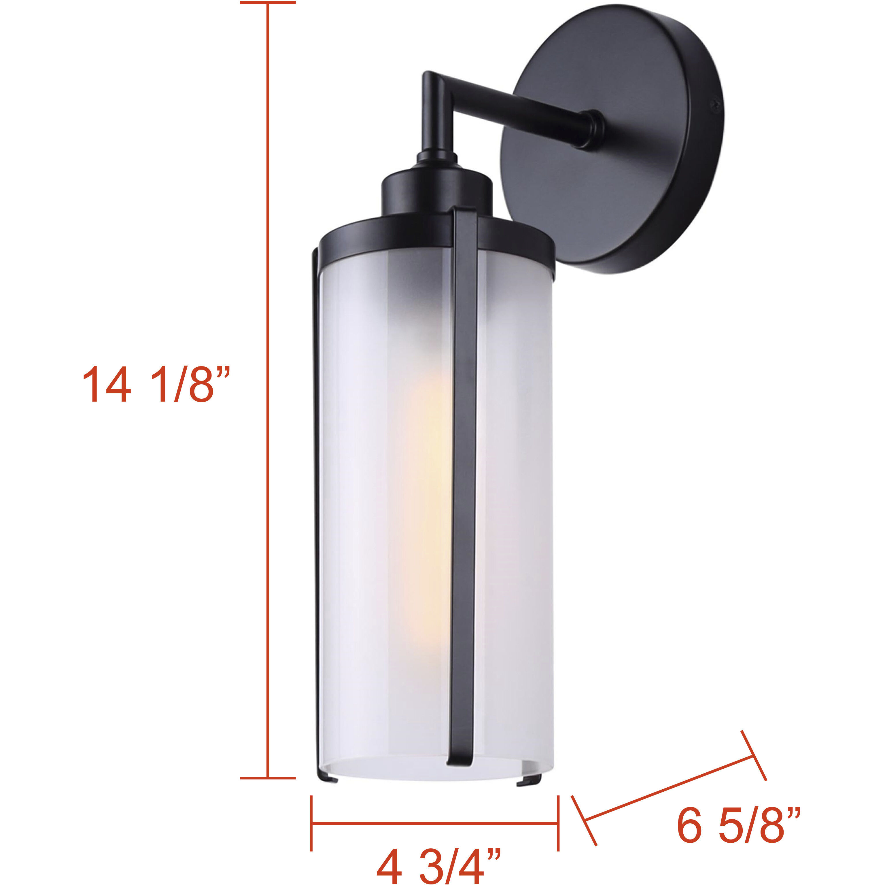 Beau 1 Light 6.63 inch Black Outdoor Lantern