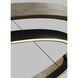 Sean Lavin Grace LED 48 inch MATTE BLACK/WEATHERED OAK WOOD Chandelier Ceiling Light, Integrated LED