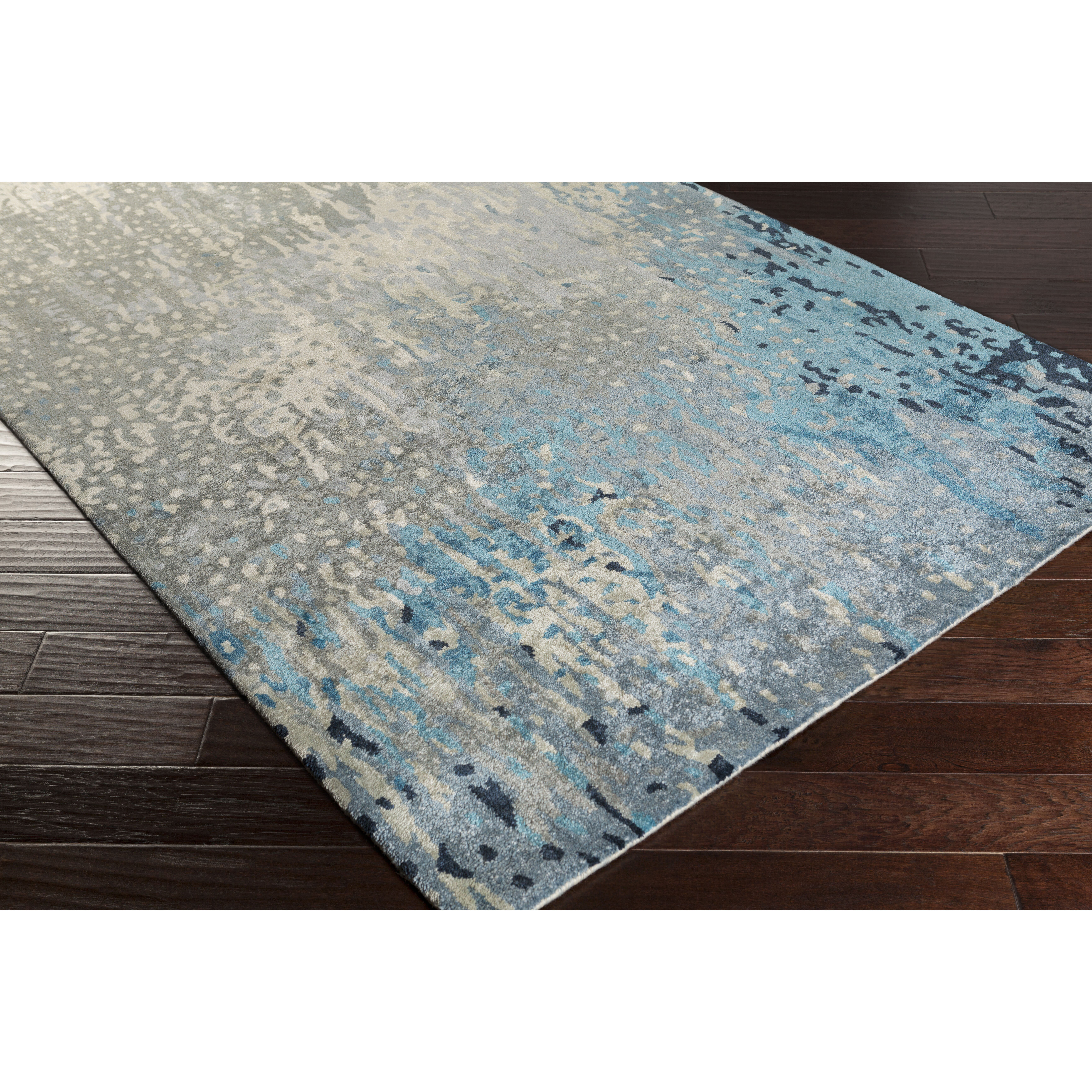 Serenade 96 X 60 inch Teal Rug in 5 x 8, Rectangle
