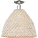 Downtown Urban Natural Ballston Dome 1 Light 15.75 inch Polished Nickel Semi-Flush Mount Ceiling Light