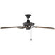 Traditional 52 inch Oil Rubbed Bronze with Walnut Blades Outdoor Ceiling Fan
