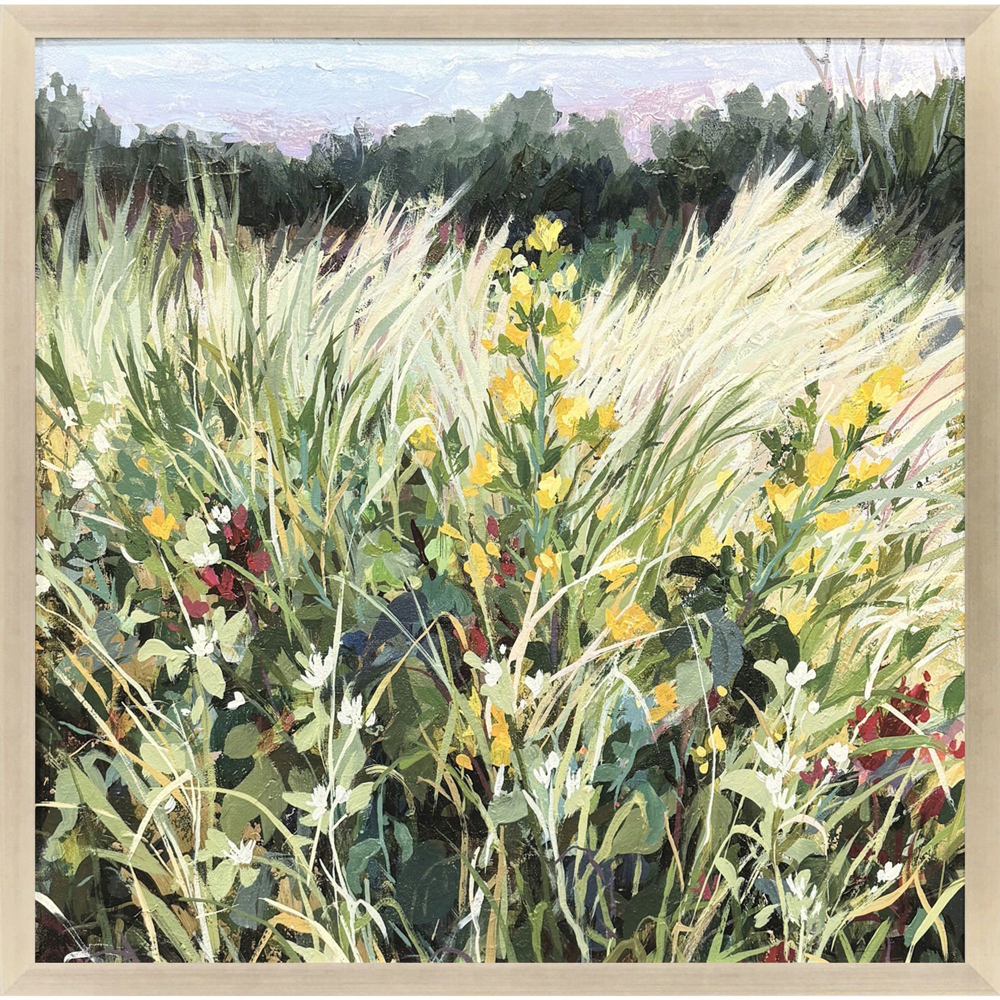 Memory of This Green and Beige and Red and Yellow Framed Art